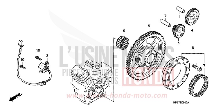 STARTING CLUTCH for Shadow Aero GRAPHITE BLACK (NHB01B) from 2010